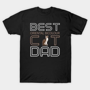Best Oriental Bicolour Cat Dad T-Shirt